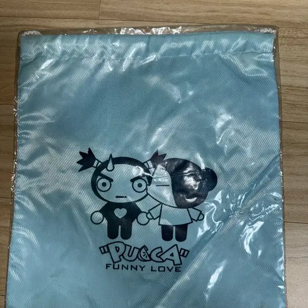 [BUNJANG] PUCCA (뿌까) Unsealed Pouch/Drawstring Bag (Y2K Retro) / [고전문구/미개봉] 추억의 뿌까(PUCCA) 파우치/조주머니 (소장용/Y2K)