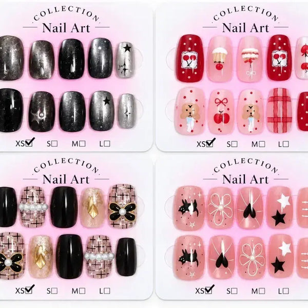 [BUNJANG] Nail Art Tips Set (4 Designs) / 네일아트 팁 4종 세트