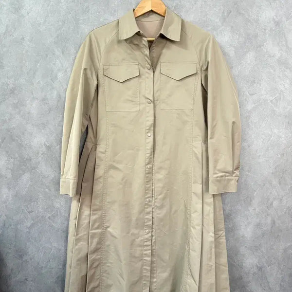 [BUNJANG] Beige Jacket Long Dress - Size 55 / 베이지색 자켓 롱 원피스55사이즈