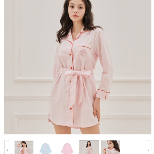 [BUNJANG] EBLIN Tone Pairing One-Piece Pajama / 에블린 톤페어링 원피스 파자마