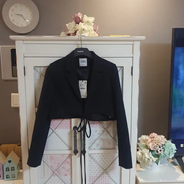 [BUNJANG] Zara Cropped Jacket String Detail / 자라 자켓/55-정66 새상품 정가89000