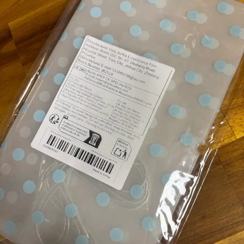[BUNJANG] Travel Notebook Diary Cover - Blue Polka Dot Pattern / 다이어리 커버 여행용 노트북, 스트랩 및 스탠다드 커버 파랑 하늘색 땡땡이 패턴