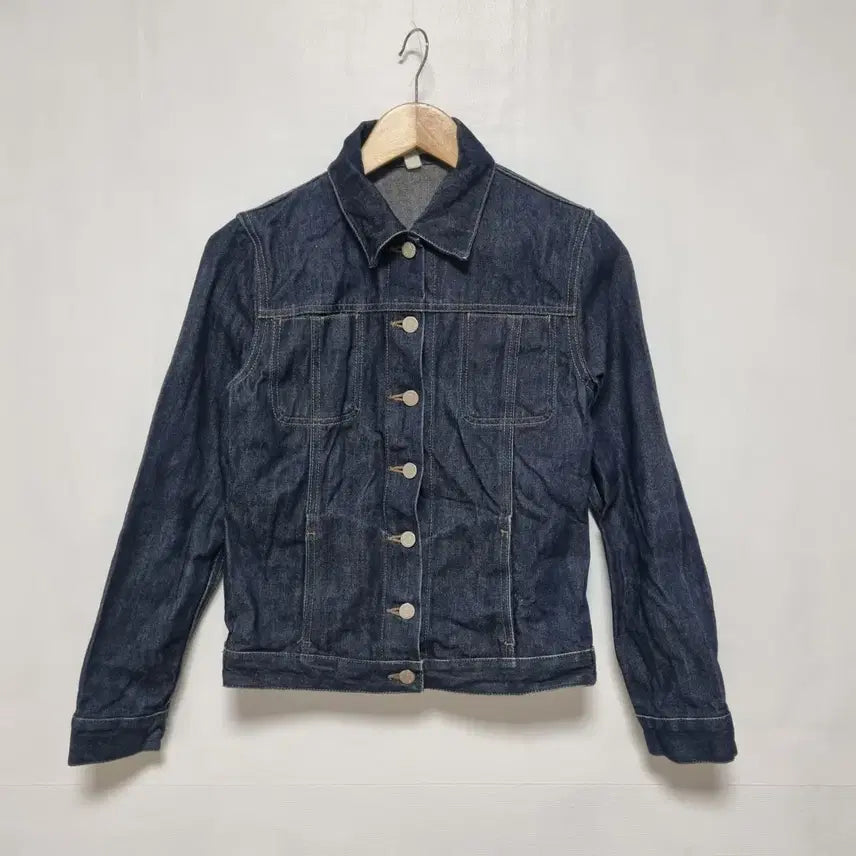 [BUNJANG] Human Woman Raw Denim Jacket / HUMAN WOMAN(휴먼우먼) 진청 생지 데님 자켓 청자켓