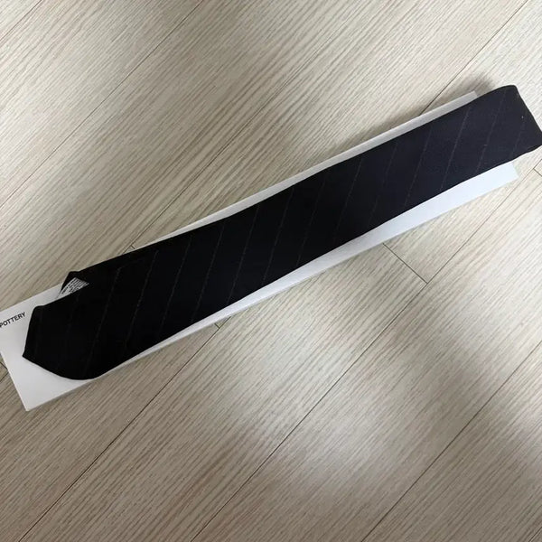 [BUNJANG] Pottery Navy Check Necktie / 포터리 네이비 체크 넥타이