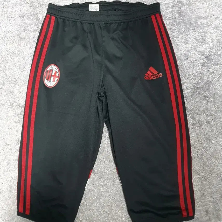 [BUNJANG] Adidas AC Milan Capri Pants Black / 아디다스 ac밀란 반바지 카프리 팬츠 블랙 95