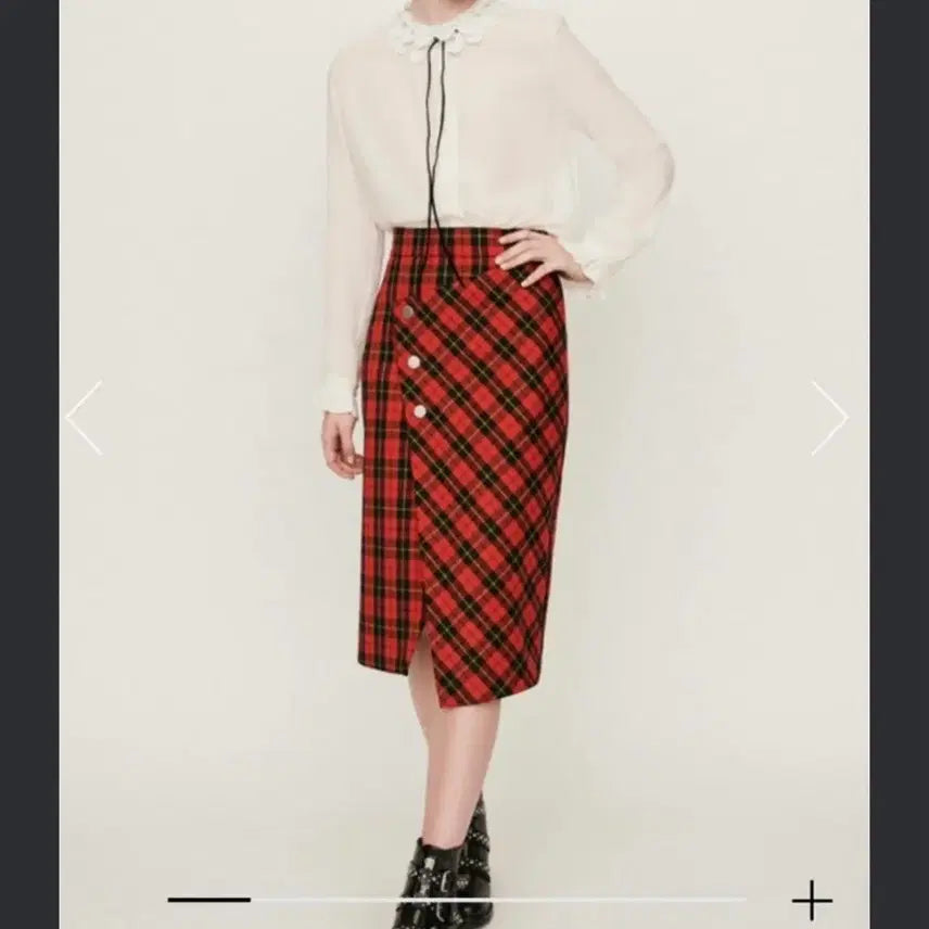 [BUNJANG] Maje Checkered Skirt / maje 마쥬 체크스커트