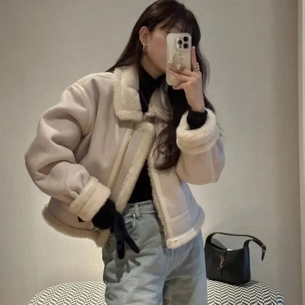 [BUNJANG] Archive J2U Suede Wool Mustang Cream Beige / 아카이브제이투유 스웨이드 울 무스탕 크림베이지