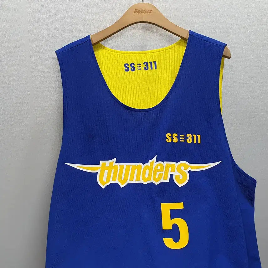 [BUNJANG] Seoul Samsung Thunders Double-Sided Jersey (Player Worn) / (선수실착) 서울삼성 썬더스 양면져지 110정도 (가로63 세로95)