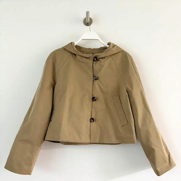 [BUNJANG] RIRInCO Beige Hooded Short Jacket / 리리앤코 베이지 후드 숏 자켓