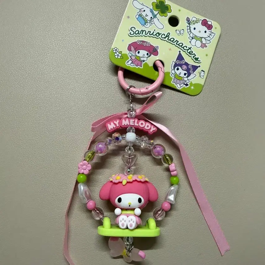 [BUNJANG] Sanrio My Melody Beaded Keychain / 산리오 마이멜로디 비즈 키링