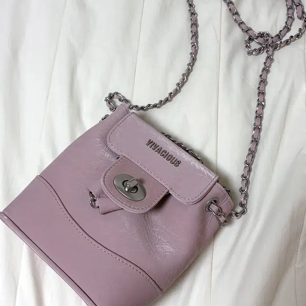[BUNJANG] VIVACIOUS Pink Chain Crossbody Bag / 비바셔스 VIVACIOUS 핑크 체인 크로스백 / 5회 미만 착용 / 상태 최상