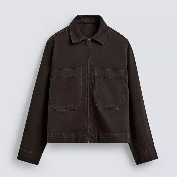 [BUNJANG] Zara Big Pocket Brown Denim Jacket (New) / ZARA 빅포켓 브라운 데님자켓 (새상품)
