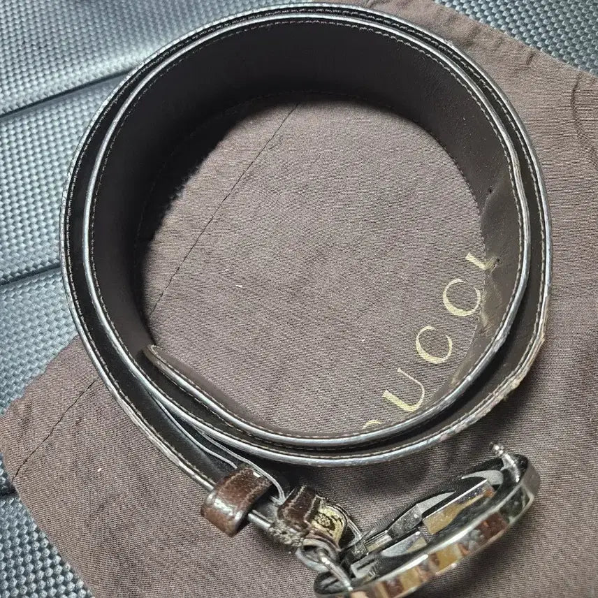 [BUNJANG] Gucci GG Logo Canvas Belt / 구찌 GG 로고 캔버스 벨트