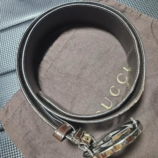 [BUNJANG] Gucci GG Logo Canvas Belt / 구찌 GG 로고 캔버스 벨트