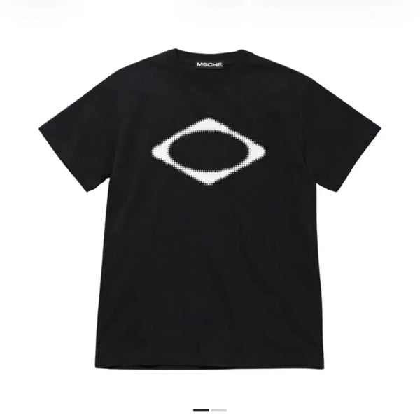[BUNJANG] Mischief Rhombus Blur Basic T-Shirt Black / 미스치프 롬버스 블러 반팔 티셔츠 베이직 블랙 m