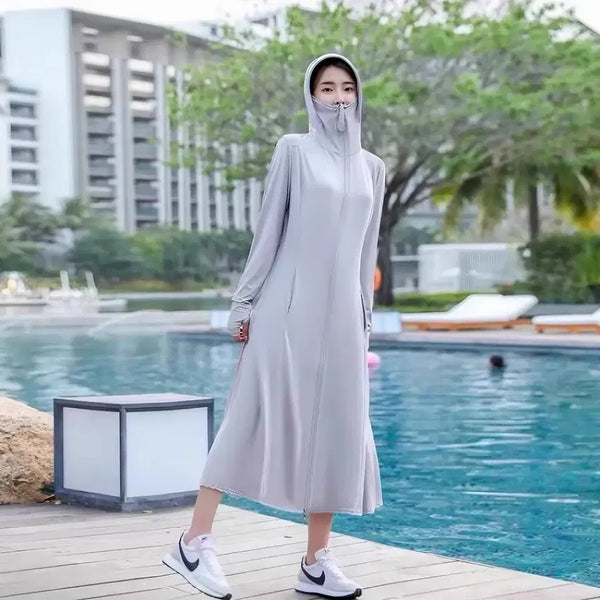 [BUNJANG] UV Protection Jacket Dress with Cooling Effect / 자외선 차단 자켓 겉옷 원피스