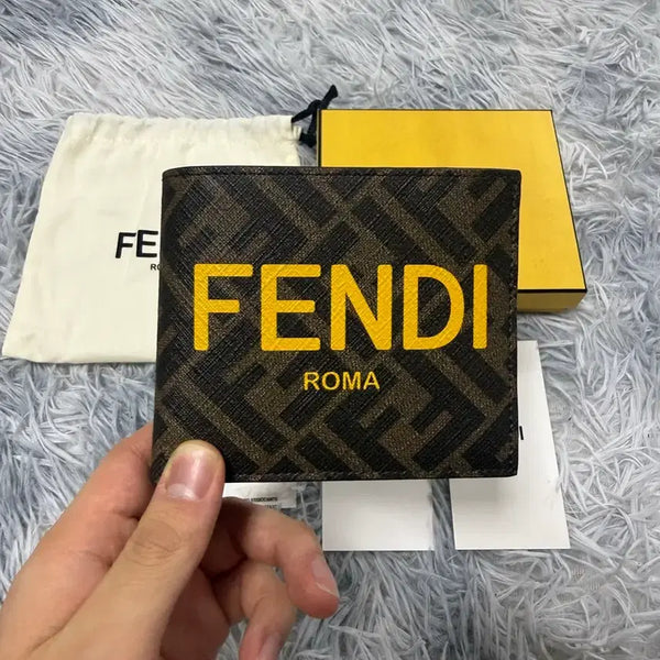 [BUNJANG] Fendi Labiusso Logo Padlock Bifold Wallet / [풀구성]펜디 라벨루쏘 로고 패드릭 반지갑
