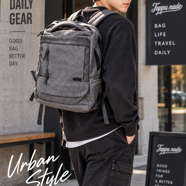 [BUNJANG] Toppu Made Herringbone Large Capacity Backpack / Toppu made 남녀공용 헤링본 대용량 백팩 (착샷O)/호구제샵