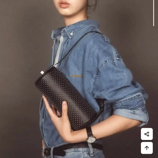 [BUNJANG] Botero Two-Way Bag Black Studded / 보테로 투웨이백 블랙 스터드