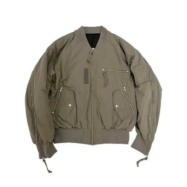 [BUNJANG] Grailz Multi-Zip Bomber Jacket MA1 Taupe / [2]그레일즈 멀티플 지퍼 봄버 자켓 ma1 타우페