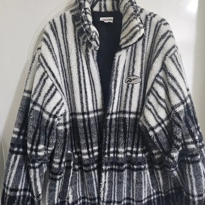 [BUNJANG] Reebok Fleece Check Jacket / 리복 플리스 체크 자켓