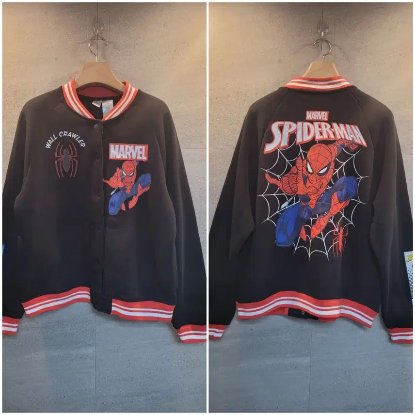 [BUNJANG] Marvel Spider-Man Stadium Jacket / 마블 정품. 스파이더맨. 스태디엄 자켓. 미착.