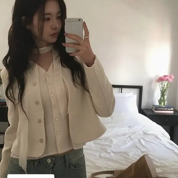 [BUNJANG] Mutecreme Tebi Tweed Jacket / 뮤트크레메 테비 트위드 jacket