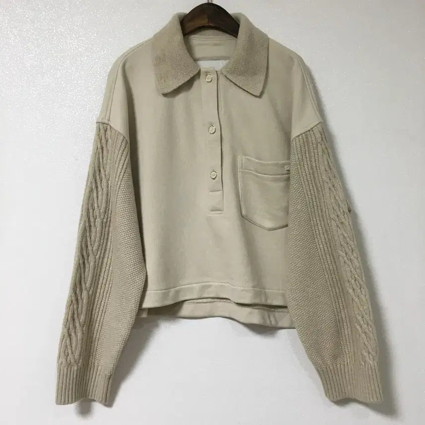[BUNJANG] System Knit Collar Sweatshirt / 24 SYSTEM 시스템 니트카라 스웨트 셔츠