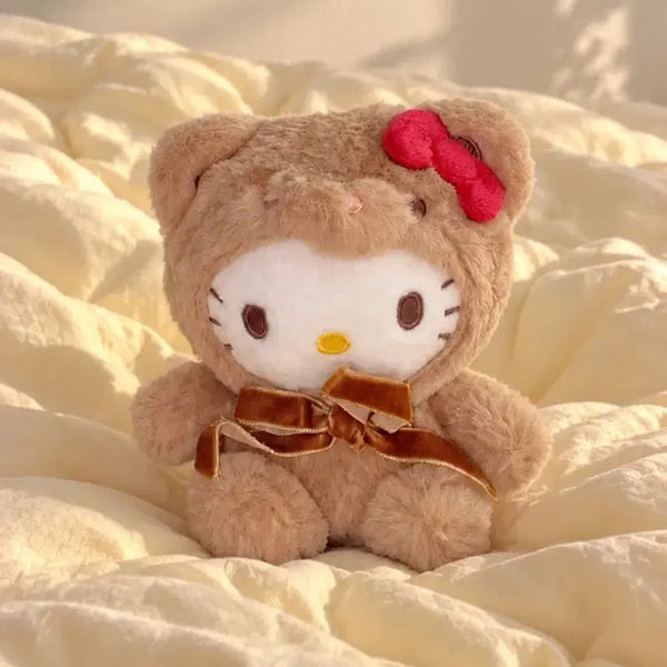 [BUNJANG] Hello Kitty Latte Bear Plush Charm / 헬로키티 라떼베어 인형 키링
