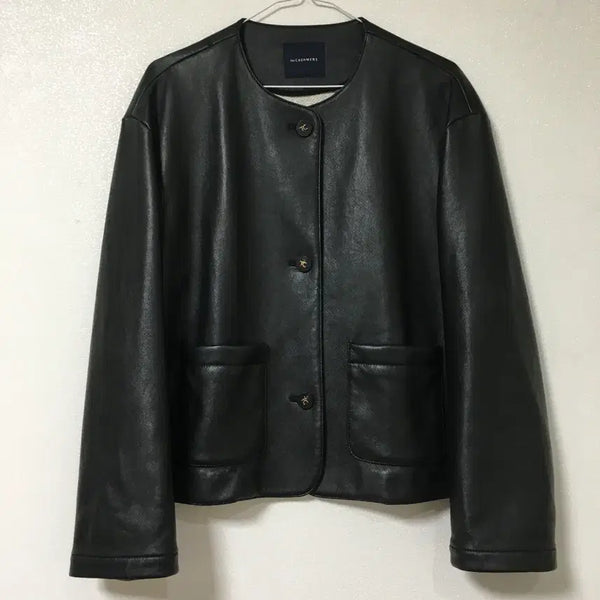 [BUNJANG] The Cashmere 23 Button Leather Jacket / 23 더캐시미어 버튼 레더 자켓