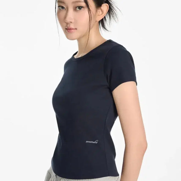 [BUNJANG] 1993 Studio Basic Women's T-Shirt Navy M / [택포] 1993스튜디오 베이직 우먼 티셔츠 #네이비m