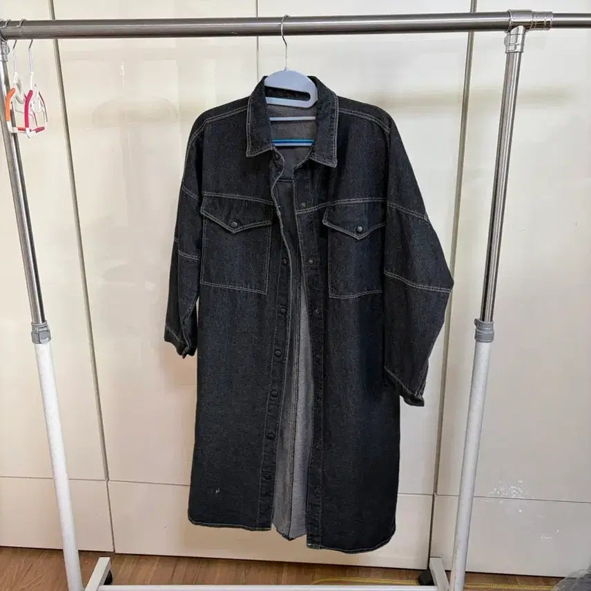 [BUNJANG] Long Denim Jacket One Size / 롱 청쟈켓 프리싸이즈