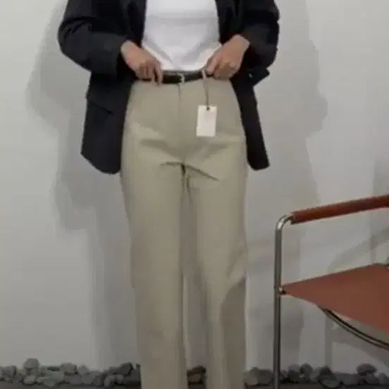 [BUNJANG] Kylie Pants Beige M / 새상품 베이킹파우더 카일리팬츠 베이지m