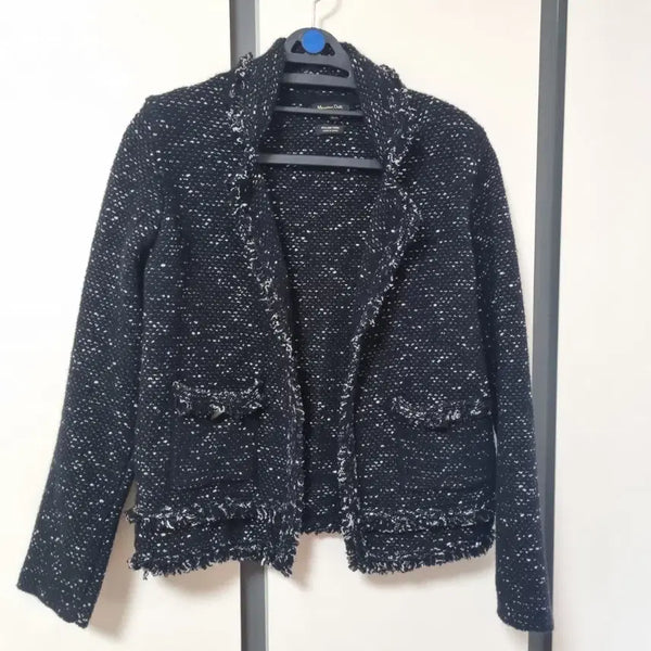 [BUNJANG] Massimo Dutti Tweed Jacket Black / 마시모두띠 트위드 자켓 블랙