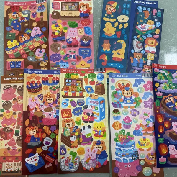 [BUNJANG] Cooking Cookie Stickers (9 pcs) / 쿠킹쿠키 스티커 판매합니다.