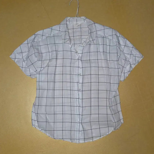 [BUNJANG] H&M Check Short Sleeve Shirt / H&M 체크 반팔 셔츠