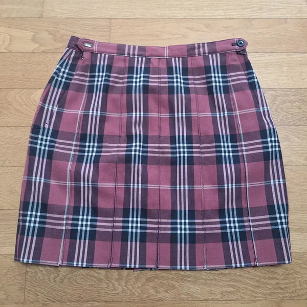 [BUNJANG] Women's School Uniform Skirt - Checkered Pattern (3 Types) / 예쁜 여자교복 춘추용 교복치마(71, 이의중)