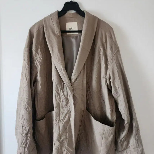 [BUNJANG] Giltfree Wrinkle Jacket Beige / 길트프리 링클 자켓 베이지