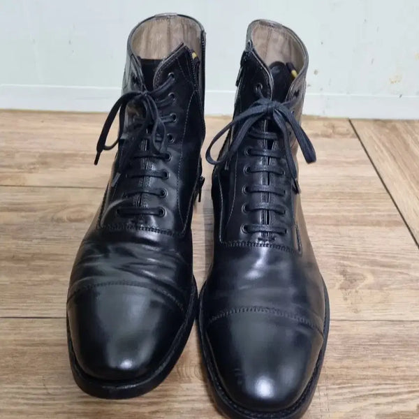 [BUNJANG] Alexander McQueen Black Leather Boots / 알렉산더 맥퀸 부츠