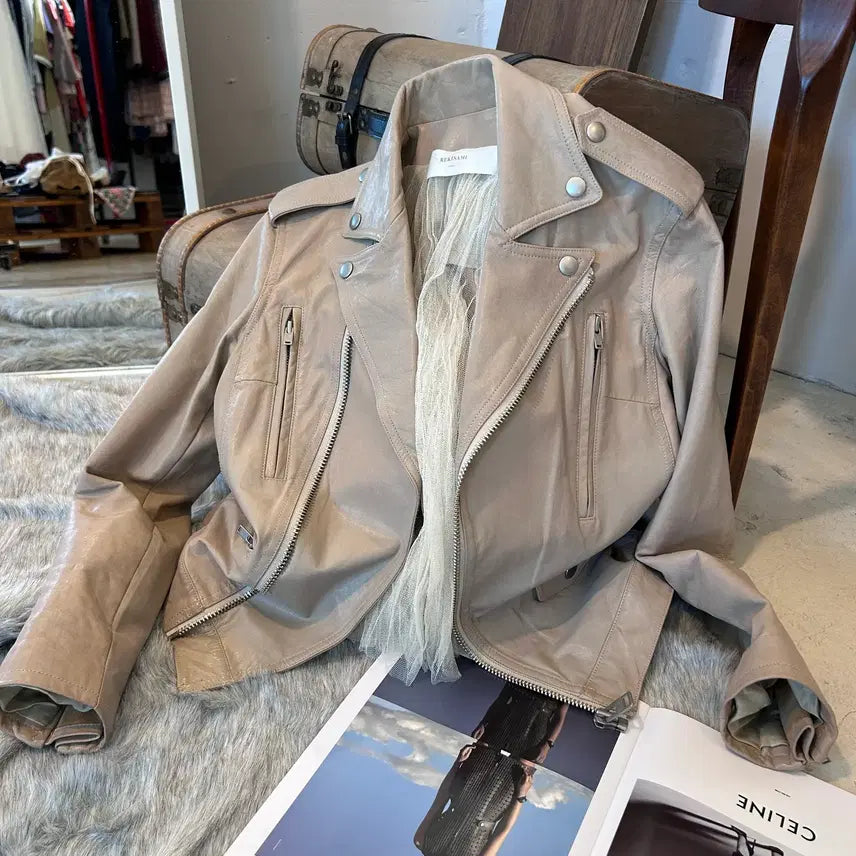 [BUNJANG] REKISAMI by Chika Kisada Leather Jacket / REKISAMI by Chika Kisada 치카키사다 by 레키사미 양가죽 자켓