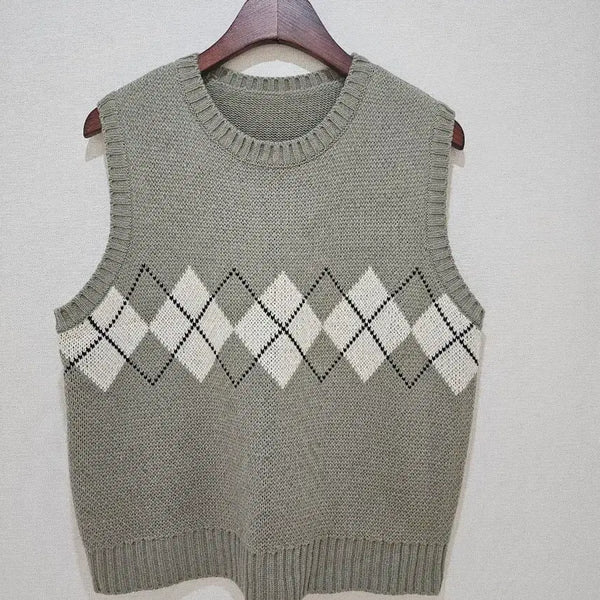 [BUNJANG] Argyle Knit Vest / 아가일 니트 베스트