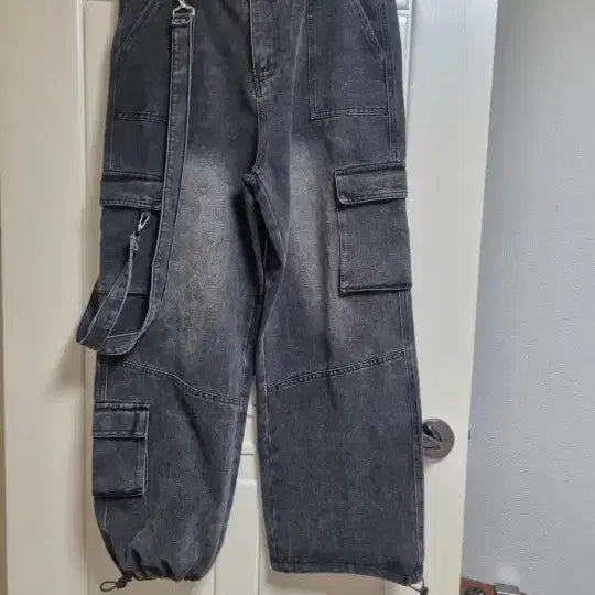 [BUNJANG] Unisex Cargo Denim Pants / 남여공용카고데님바지(30~31)
