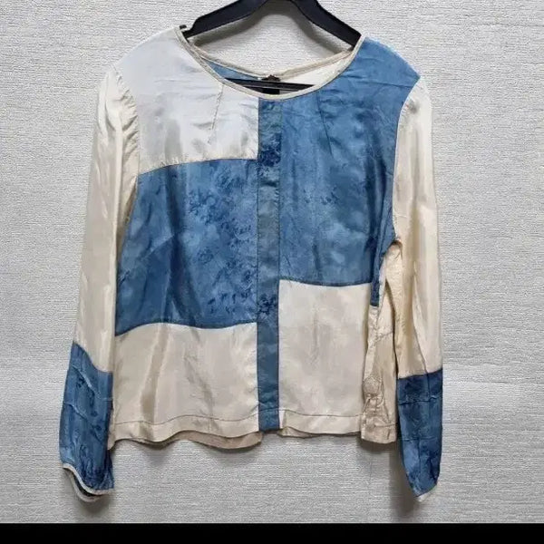 [BUNJANG] Y237 Patchwork Print Blouse / y237 블라우스
