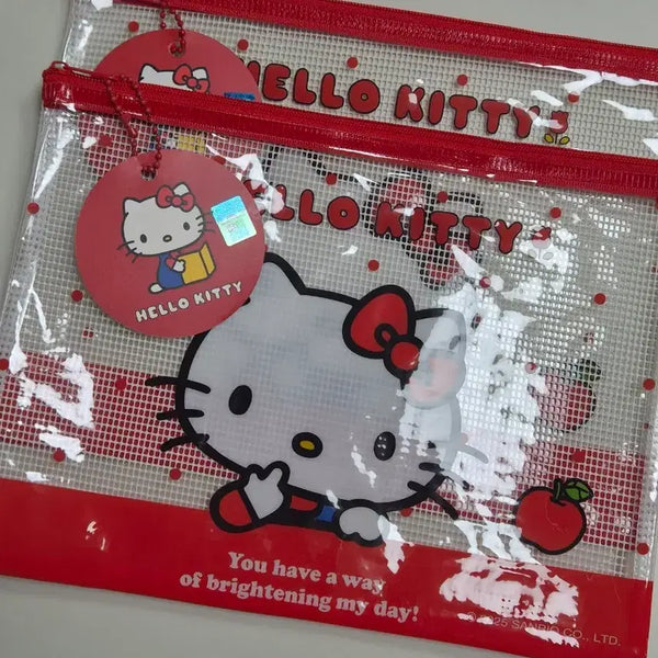 [BUNJANG] Hello Kitty Zippered A5 Transparent Pouch File / 헬로키티 지퍼형 A5 투명 파우치 파일 서류 화일 보관함(새상품)팝니다.