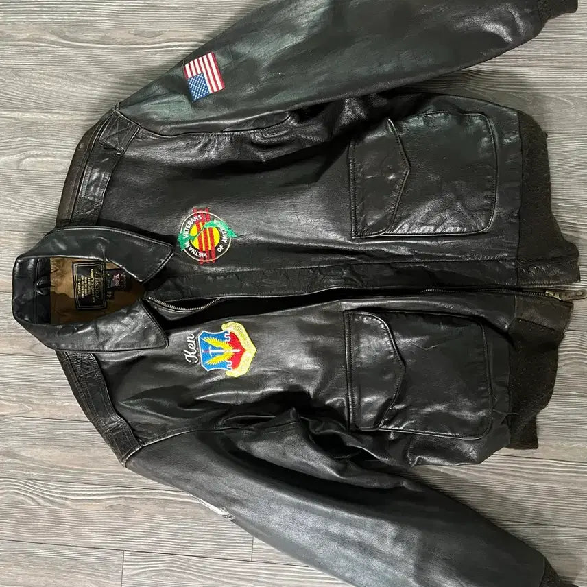 [BUNJANG] Cockpit USA A-2 Leather Jacket Size 44 / COCKPIT USA A-2 가죽 자켓 44