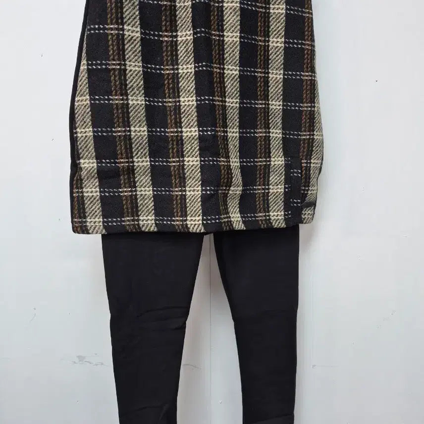 [BUNJANG] Check Wool Skirt & Leggings Set / 체크 울 스커트 레깅스 세트
