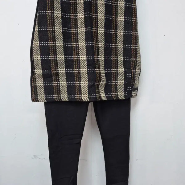 [BUNJANG] Check Wool Skirt & Leggings Set / 체크 울 스커트 레깅스 세트