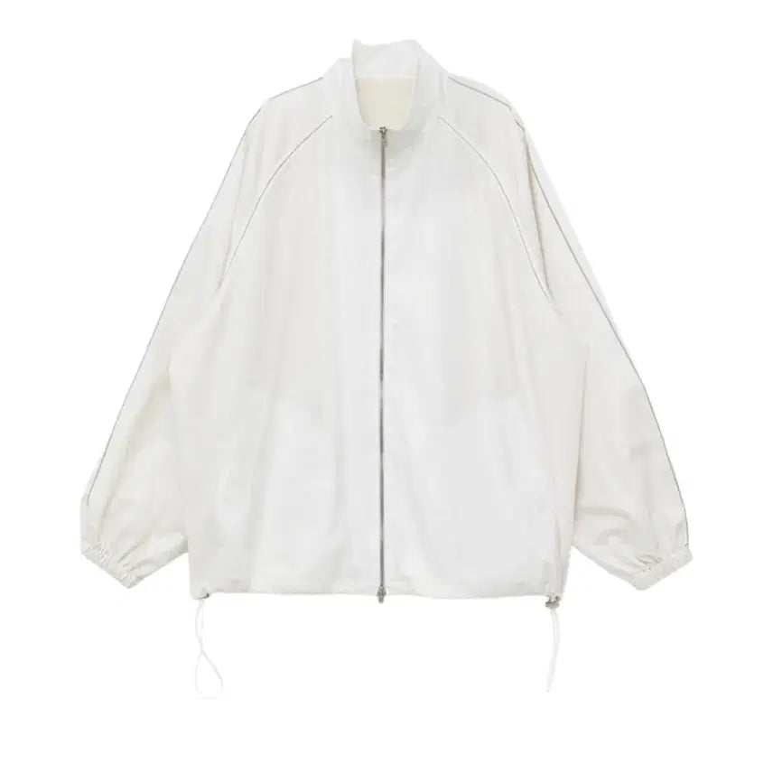 [BUNJANG] Matinkim Logo Coated Jumper Ivory / (W) 마뗑킴 로고 코팅 점퍼 아이보리