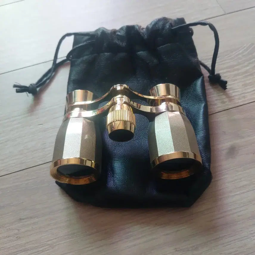 [BUNJANG] Opera Glasses with Pouch, Gold / 오페라 쌍안경 골드색상 파우치 포함