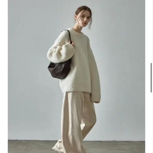 [BUNJANG] Facade Pattern Alpaca Cloud Knit / 파사드패턴 알파카 클라우드 니트